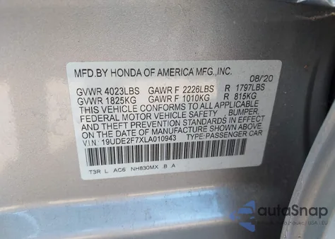 2020 Acura Ilx Premium Package/Technology Package z USA, uszkodzony, nr VIN 19UDE2F7XLA010943